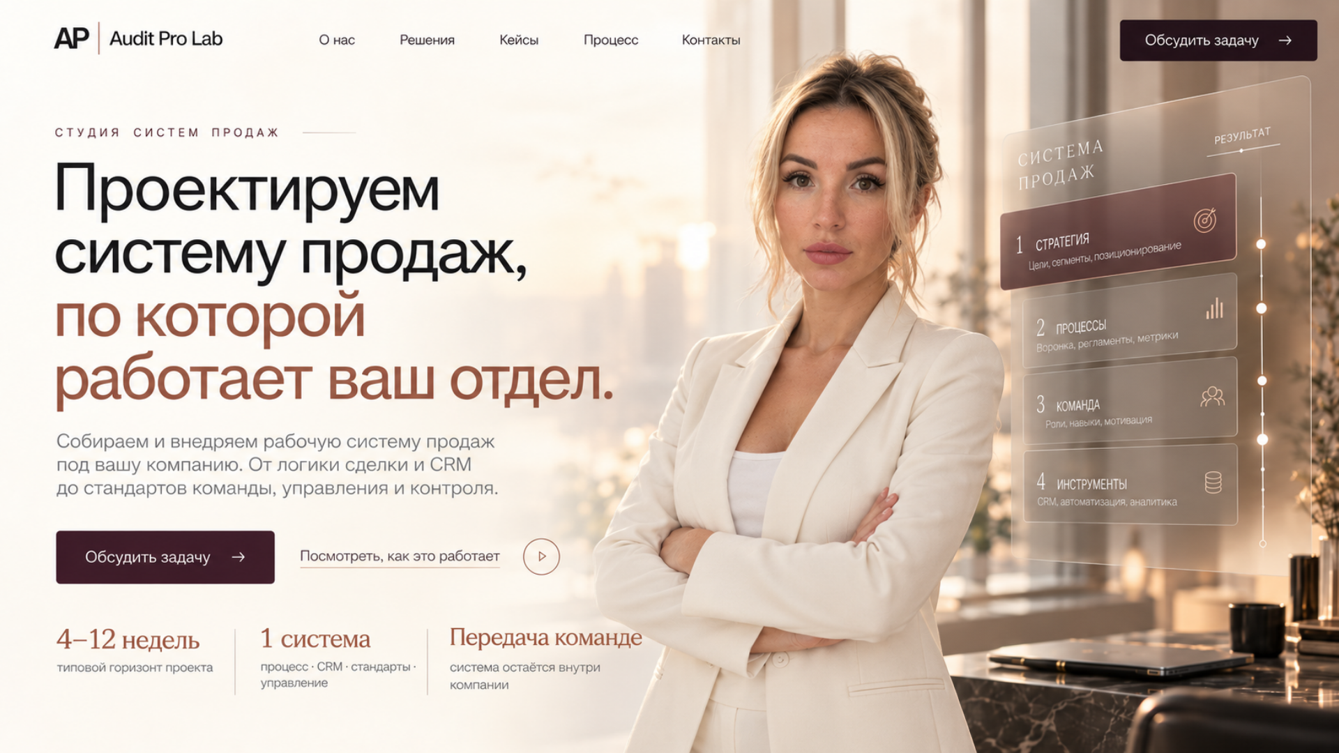 Audit Pro Lab. Проектируем систему продаж, по которой работает ваш отдел.